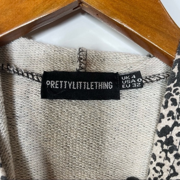 PrettyLittleThing Stone Snake Print Oversized Hoodie Size 0 - Picture 5 of 5